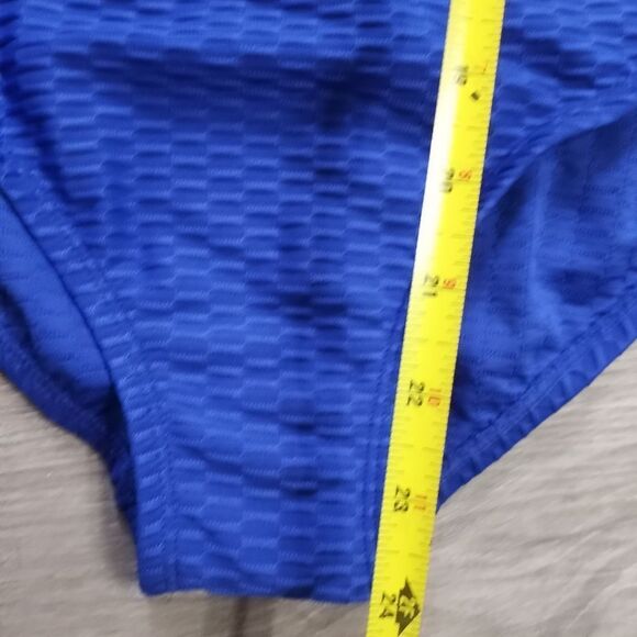 Aqua Green Textured One Piece Swimsuit Size Small Blue NWT - Picture 12 of 15